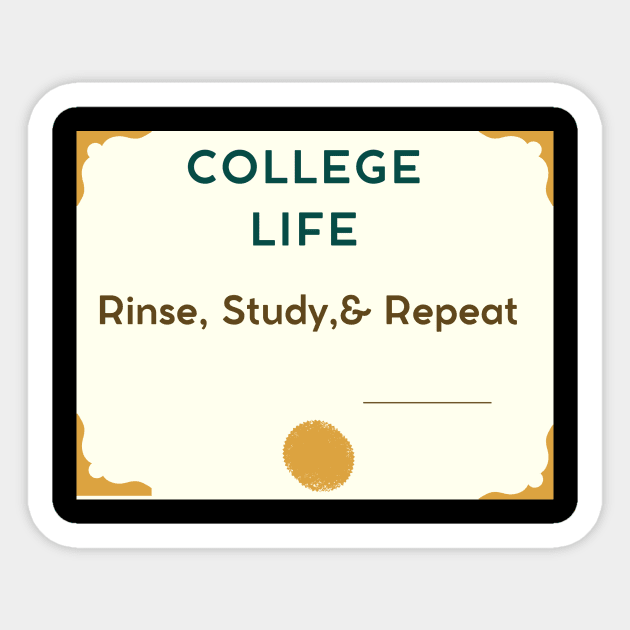 College Student Life Merch Sticker by College Merch & Gear